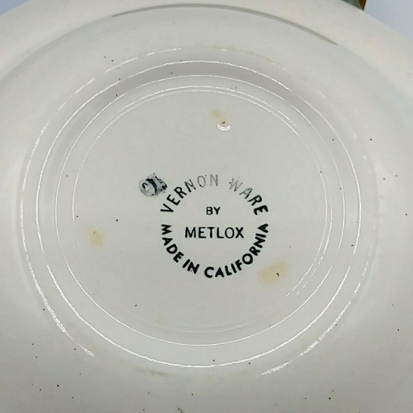 True Blue Metlox Vernonware, Vintage Serving Bowl. CA, USA - Picture 2 of 6